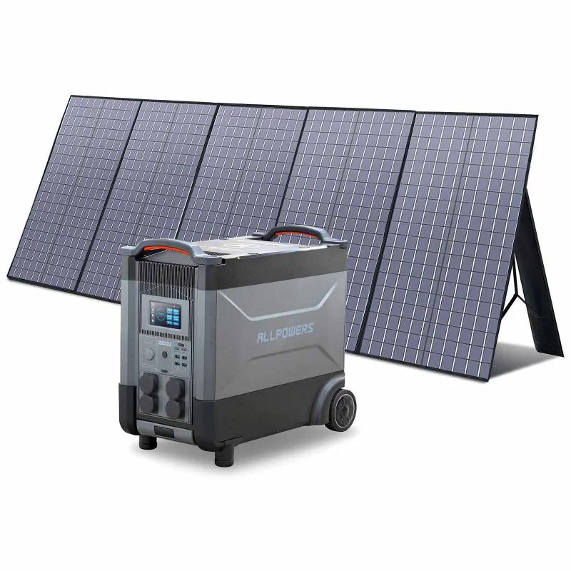 ALLPOWERS ES 4000W solar generator with R4000 power station and SP037 400W solar panel