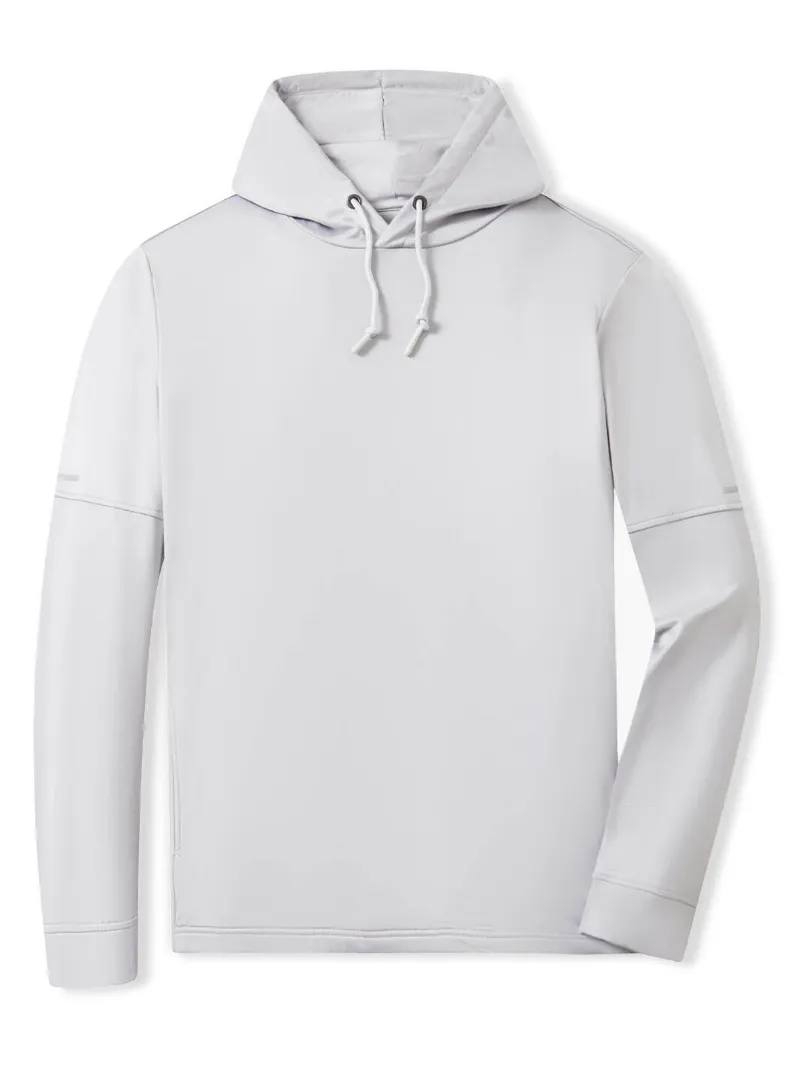 DTWOOO Solid Performance Fleece Hoodie in Vapor Blue with drawstring hood and side pockets