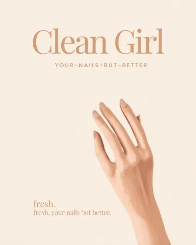 Gotti Nails Clean Girl Gotti Nail Polish Bundle showing five lacquer bottles in soft pink and nude shades