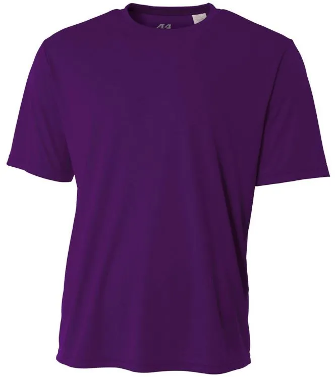 Do It Tennis A4 Men's Performance Crew Shirt (Purple) workout crew tee