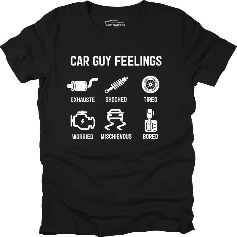 Car Threads Car Guy Feelings t-shirt with subtle automotive graphic