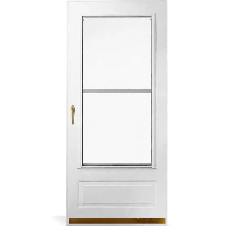 Deck the Door Decor Storm Door Protection Plates in anodized aluminum with low-profile design