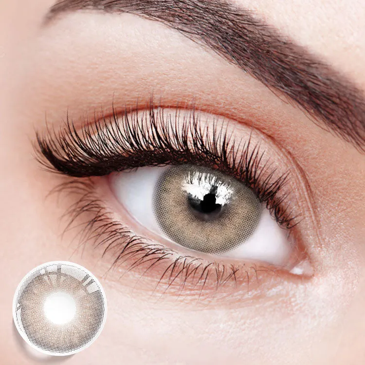 EYESFAV Amber Brown 6 month colored contact lenses in warm brown tone
