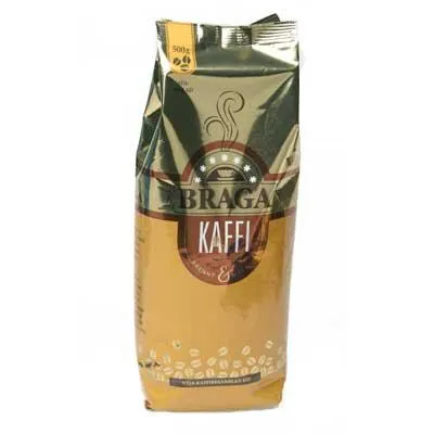 Nammi Braga Coffee Yellow grinded Icelandic coffee in 500 gram package