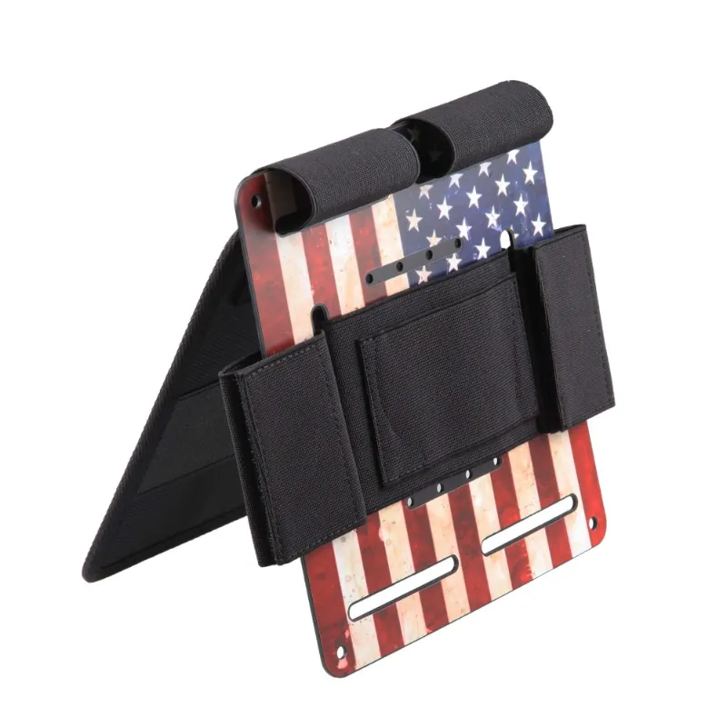 The Stinger Tools 3 in 1 Bedside Holster with USA Flag Sticker on bedside table