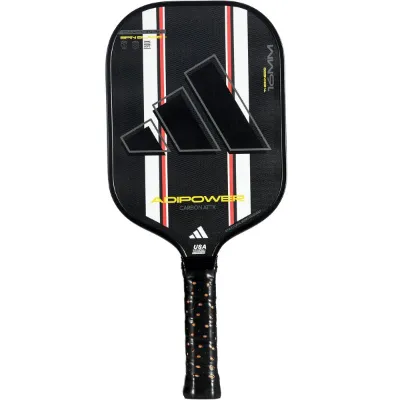 Do It Tennis Adidas Adipower Carbon ATTK Pickleball Paddle Black/Red showing the paddle