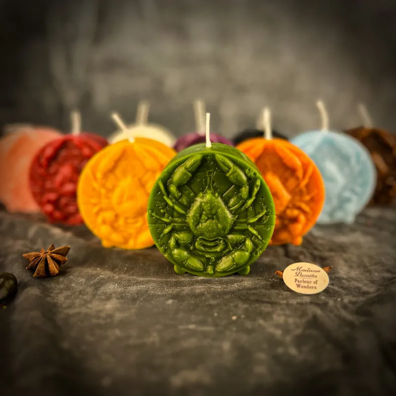 Spirit Nest Beeswax Cancer Zodiac Spell Candle for intuition, nurturing and emotional healing