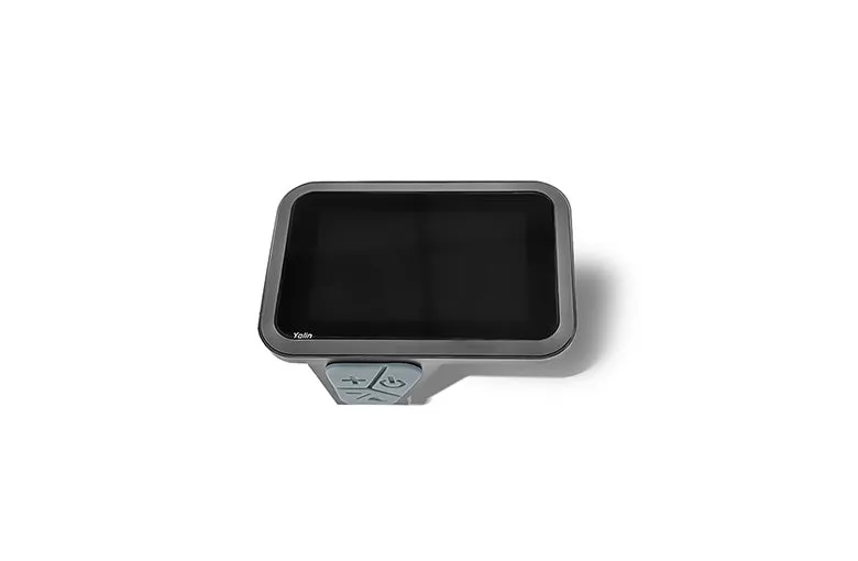 Heybike LCD Display with backlit screen showing battery and speed readout