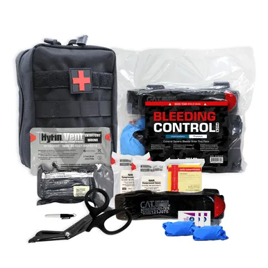 ViTAC Solutions Bleeding Control Pack intermediate trauma kit in compact vacuum-sealed pouch