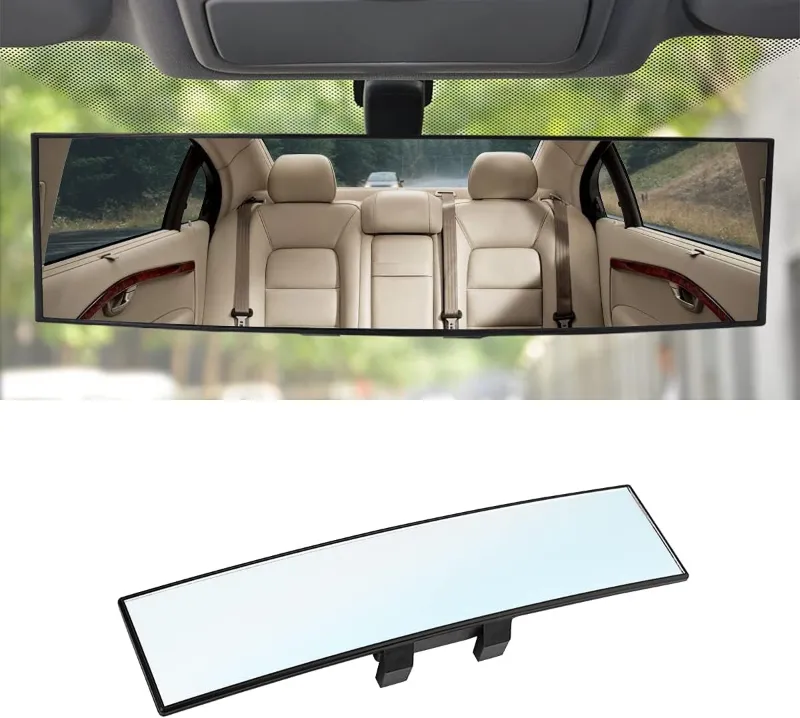 Tesstudio 12 Inch HD Car Rearview Mirrors shock resistant clip-on panoramic mirror for vehicles