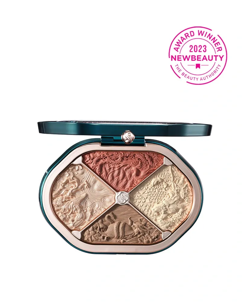 Florasis Eastern Beasts Sculpting Makeup Palette with four mythical beast relief design