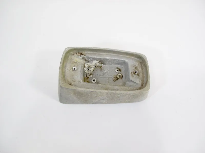 ZeereeZ #4 Original Front Upper Light Marker Housing for Mid 70s+ Airstream Trailers vintage aluminum part