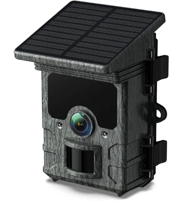 Voopeak TC02 solar powered WiFi trail camera on tree