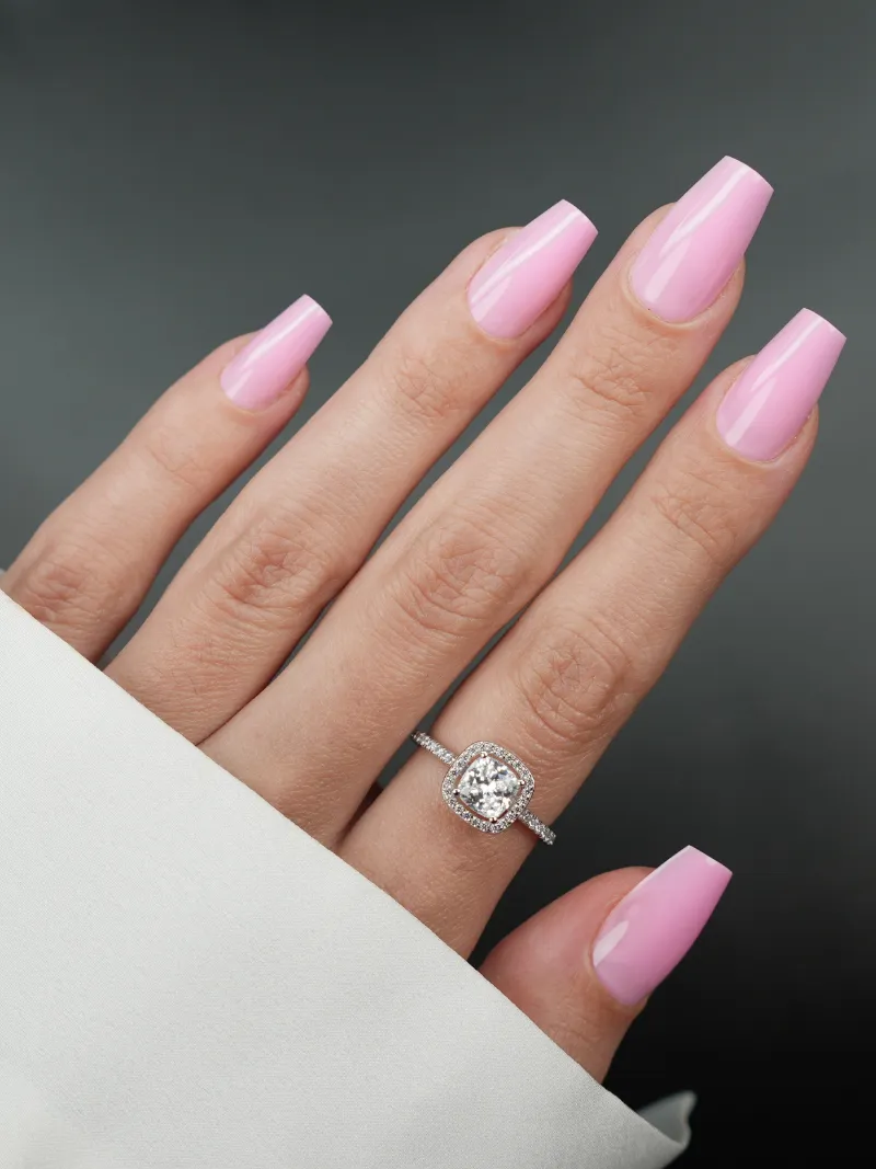Roxy Nails Paris Hibiscus press on nails in Persian pink jelly with glossy finish