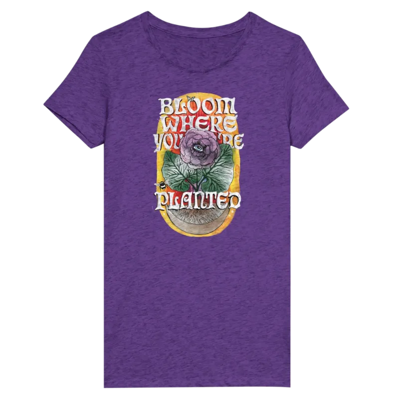 Spirit Nest Bloom Where You Are Planted women's triblend crewneck tee