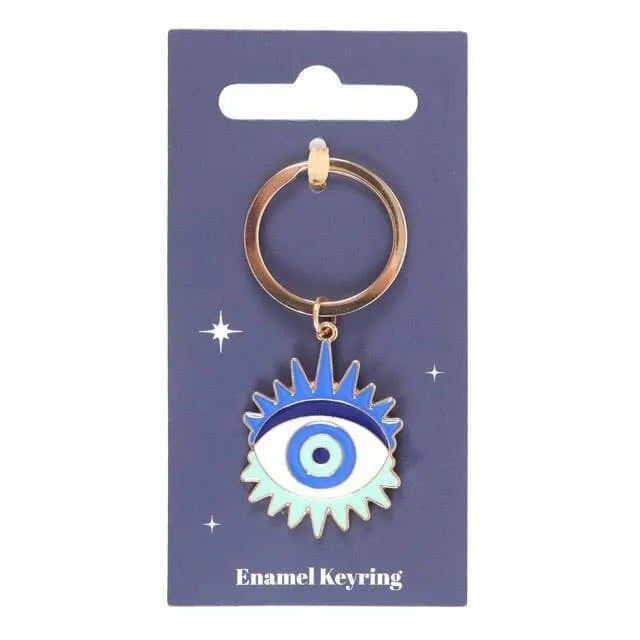 Spirit Nest All Seeing Eye Keyrings with colorful evil eye protection charm