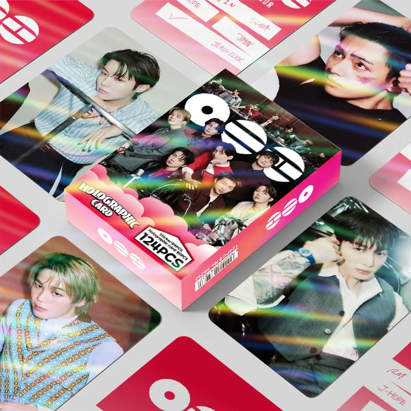 TTAesthetic 124PCS BANGTAN ARIRANG Holographic Photocard Stickers with holographic rainbow effect