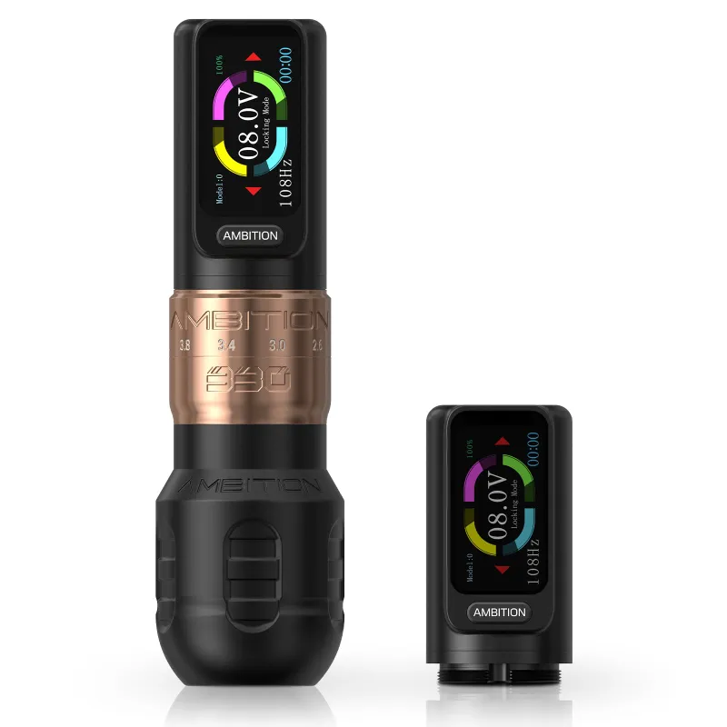 Ambition Tattoo Seher Plus Wireless Tattoo Pen Machine with adjustable stroke dial