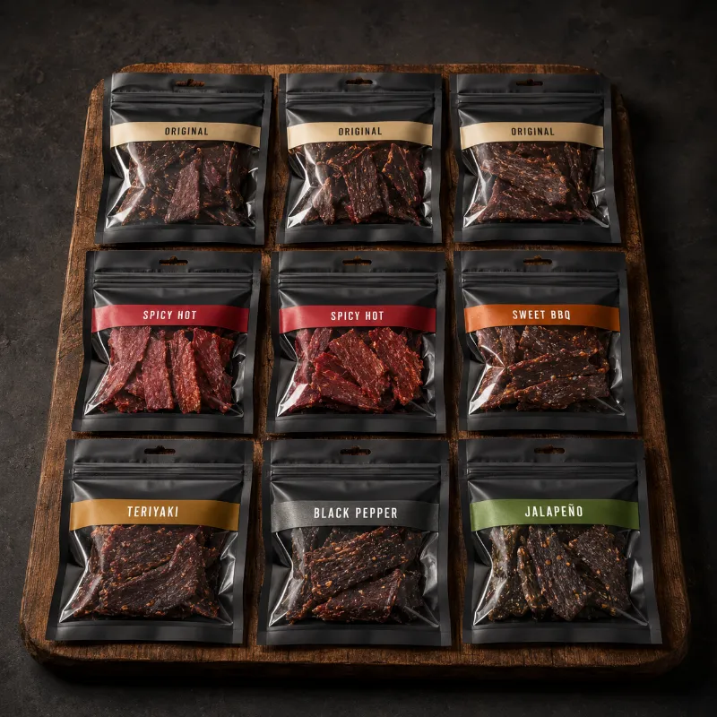Halal World Depot Jerk-tastic Jerky Crate, 9-pack bundle with multiple jerky flavors