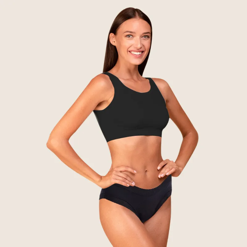 Lilova Donna Cotton Hipster, beige full-coverage underwear front view