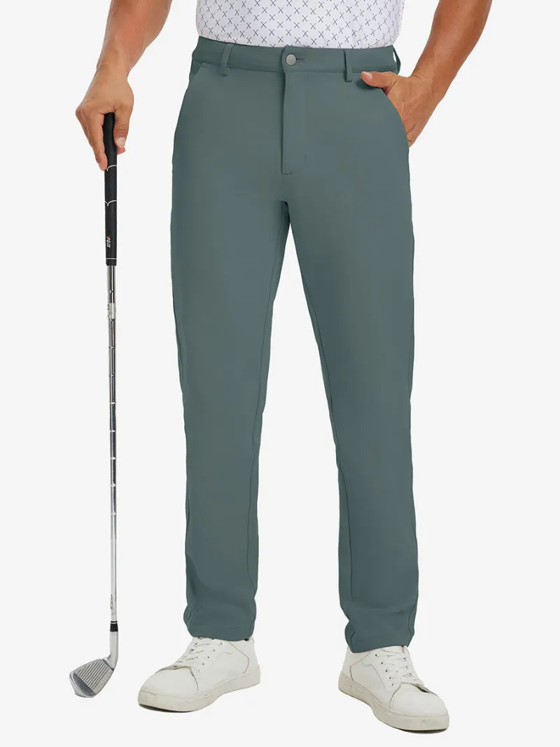 Maelreg Golf Lightweight Moisture Wicking Dress Pants in charcoal, full length