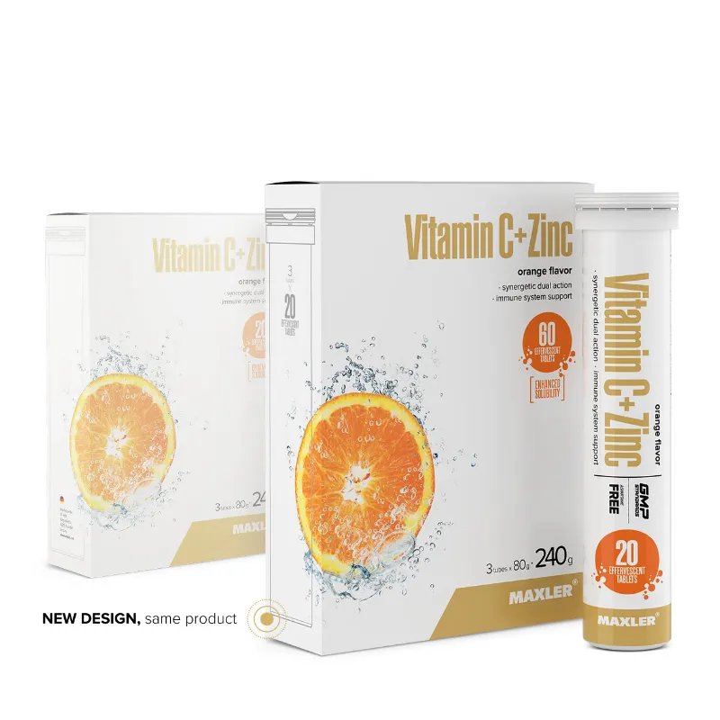 MAXLER Vitamin C + Zinc fizzy tablets