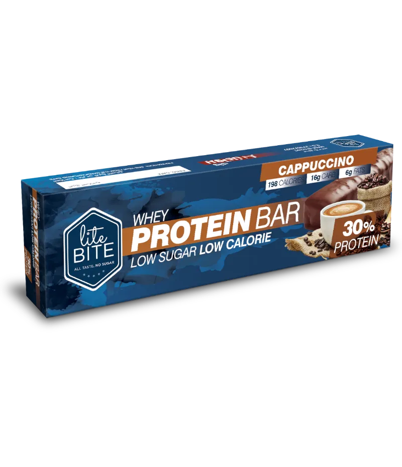 LiteBite Egypt Cappuccino Protein Bar with coffee flavor