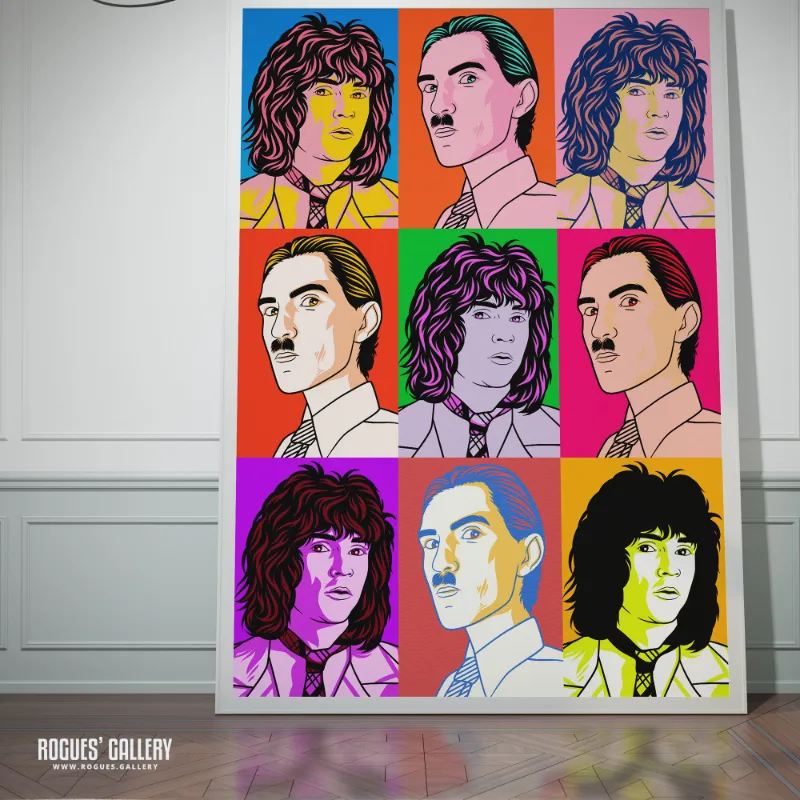 Rogues Gallery Sparks 80s pop art print in Warhol style