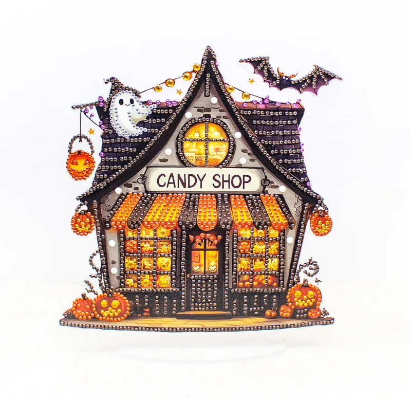 LETISTITCH 480-930 Haunted Treats diamond painting acrylic stand Halloween decoration kit
