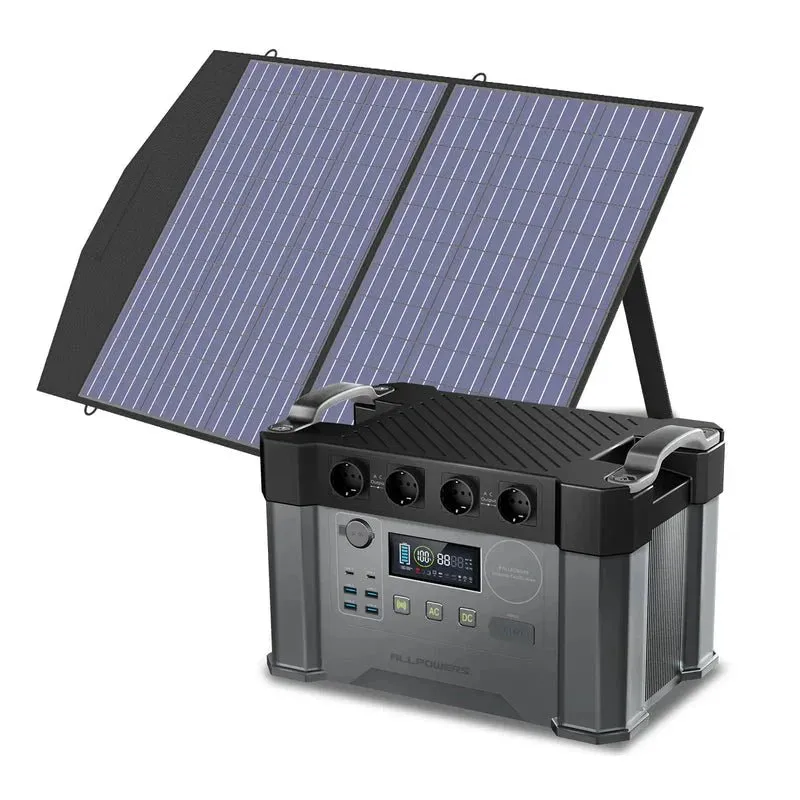 ALLPOWERS ES Generador Solar 2400W S2000 Pro with SP027 100W solar panel power station