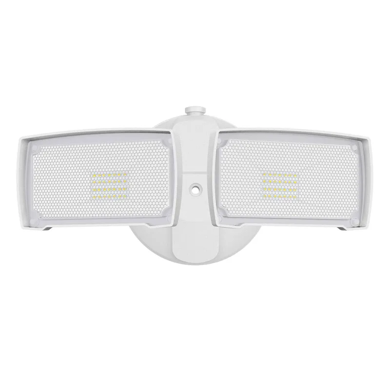 Lepower Tec LEPOWER 3000LM LED Flood Light Outdoor Switch Controlled 28W 5500K, mounted on building exterior
