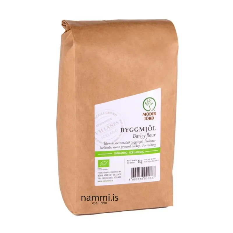 Nammi BYGGMJÖL organic Icelandic barley flour 1 kg bag