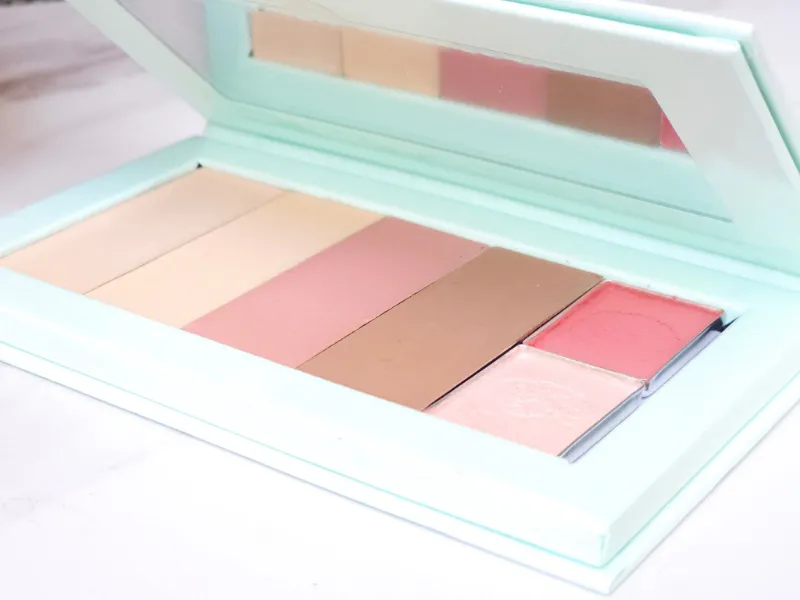 PiperBlue Organic Makeup All-in-1 Teen Palette magnetic compact with foundation, blush, bronzer, and eyeshadow
