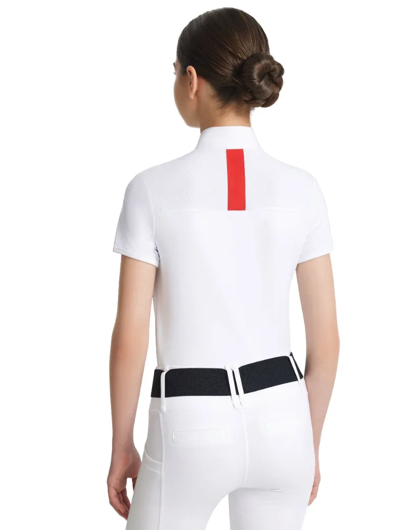 FiTST4 Girls Show Shirt Short Sleeve with stand collar and hidden buttons