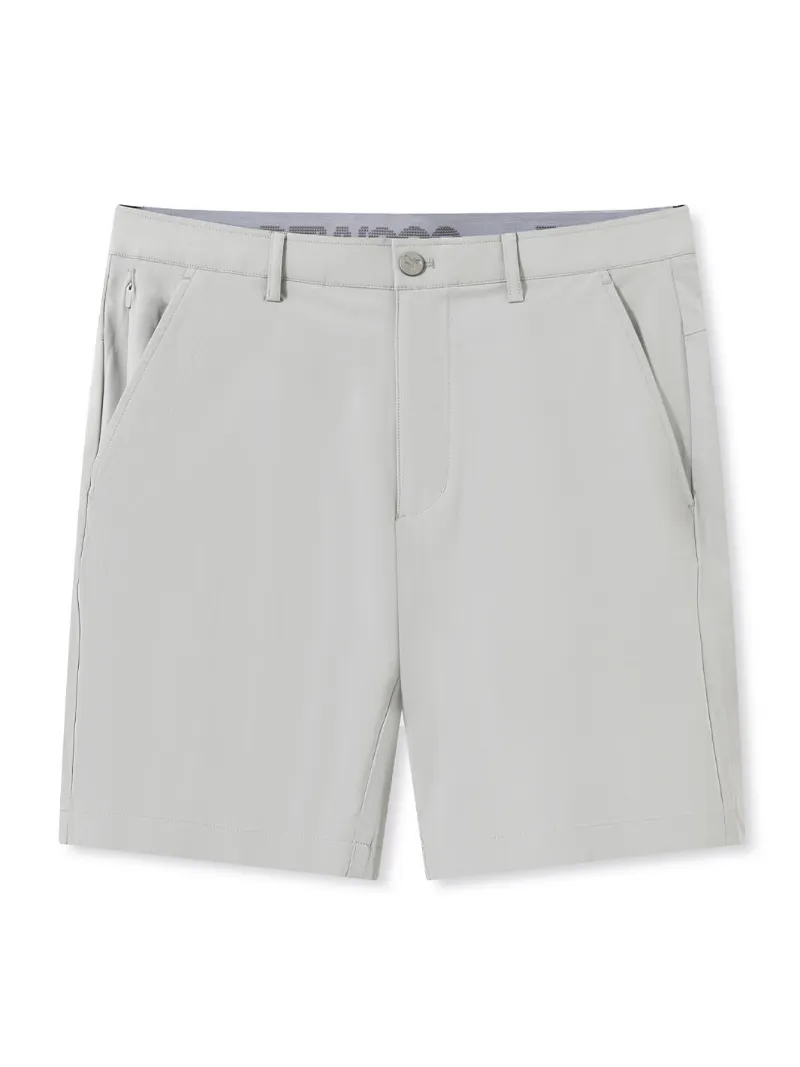DTWOOO Water Resistant Short in light gray, 7.5 inch inseam golf shorts with stretch polyester and pockets