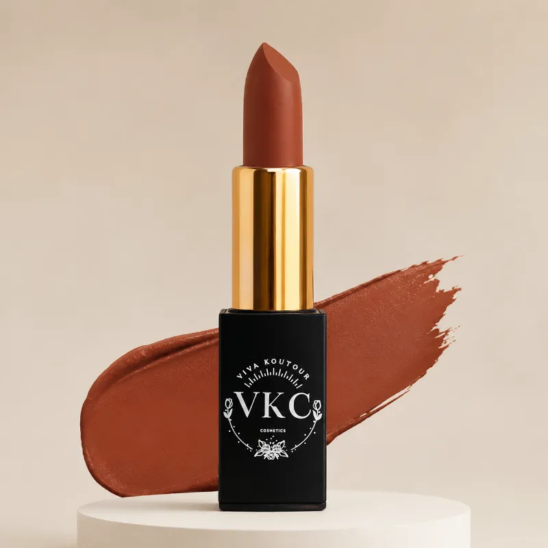 Viva Koutour Cosmetics Pretty Papaya Cream Lipstick hydrating nude brown