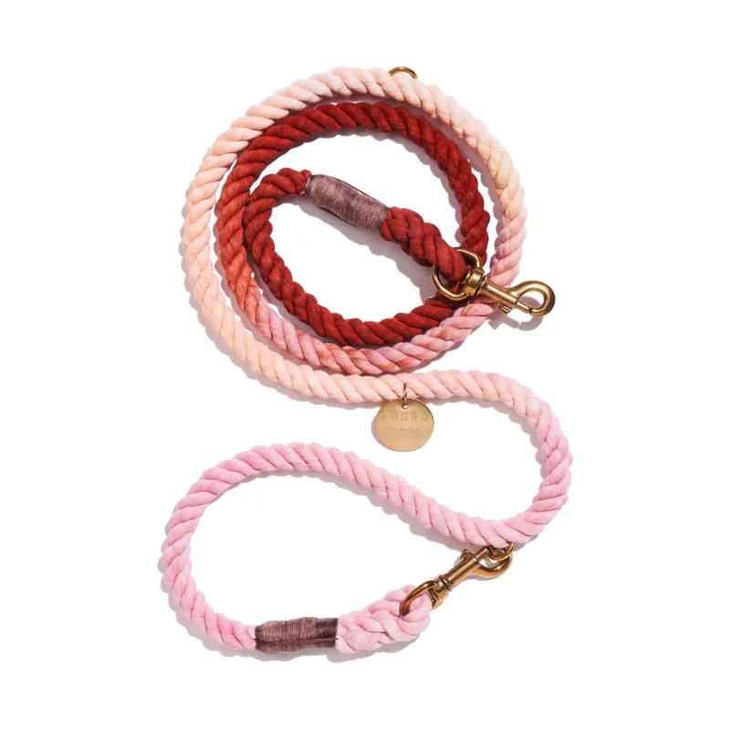 Found My Animal Arizona Rope Dog Leash with brass bolt snap and hand-dyed cotton rope