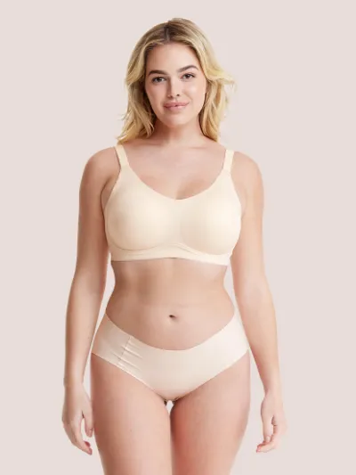 Comfelie Seamless Bra with W-shaped Support showing front panel construction