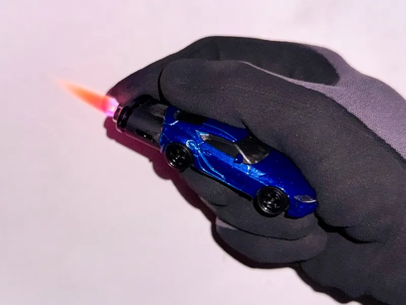 SoCal Divinity Blue MK5 Supra Refillable Lighter with custom handmade car design