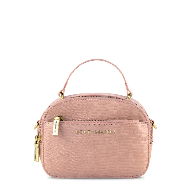 Bond & Mason The Camden Handbag (Pink) product photo showing a pink vegan leather handbag