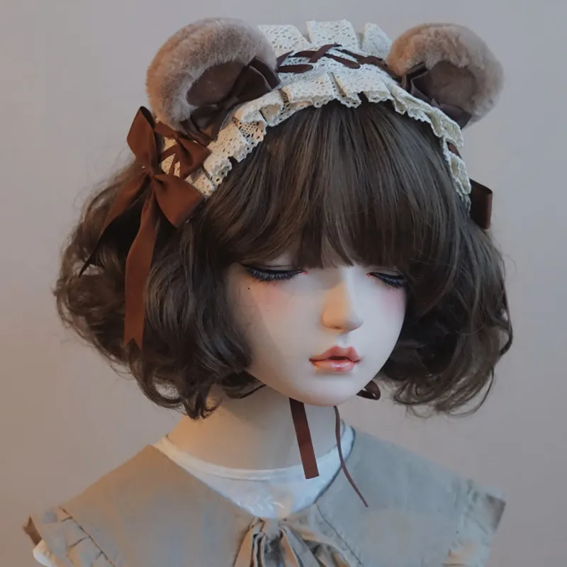 Juwas Bear Ear Lolita Headband showing pastel kawaii hair accessory.