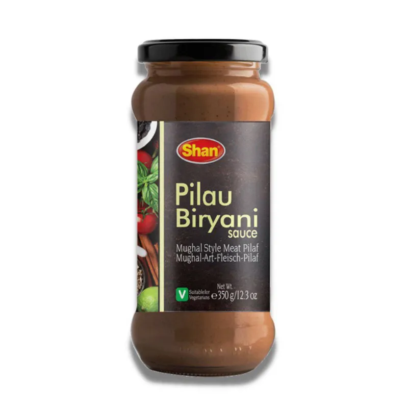 Halal World Depot Shan Pilou Biryani Cooking Sauce 12.3oz jar of traditional spice blend