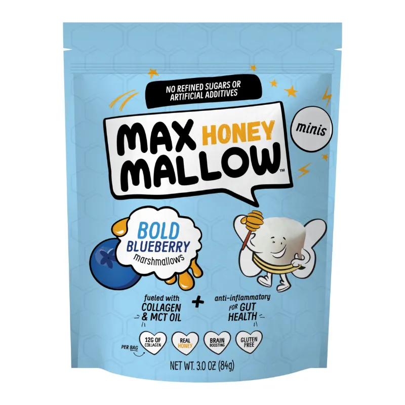 Max Sweets Mini Bold Blueberry Honey Marshmallow fluffy blueberry treats