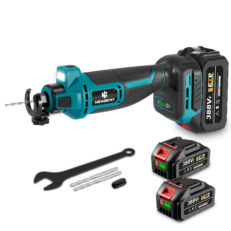 NewBeny Brushless Cordless Drywall Hole Cutter with 2 batteries and charger