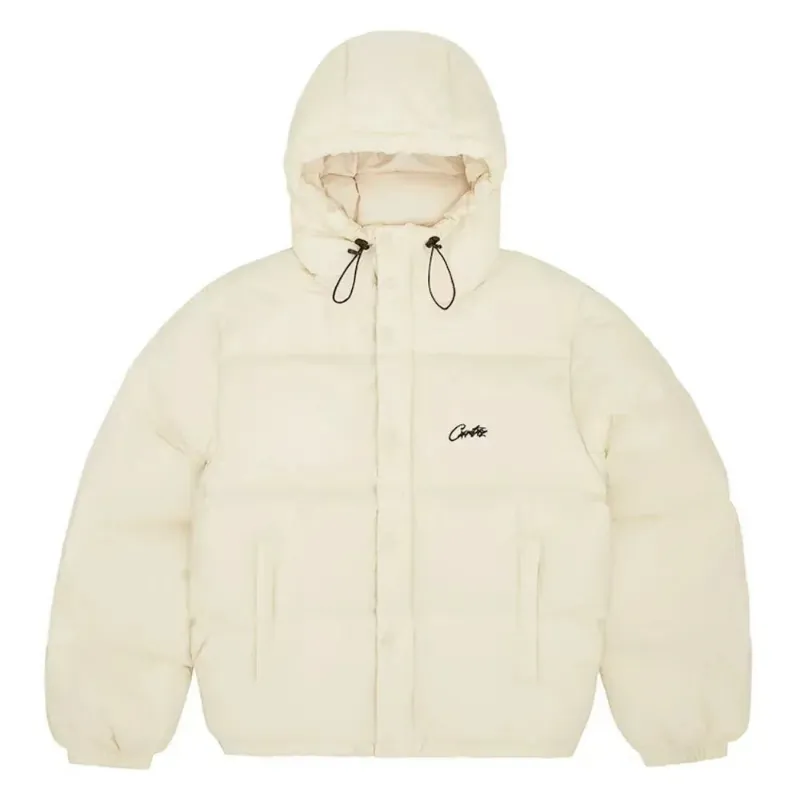 AfewVibe Corteiz Bolo V2 Jacket Off White padded puffer front view