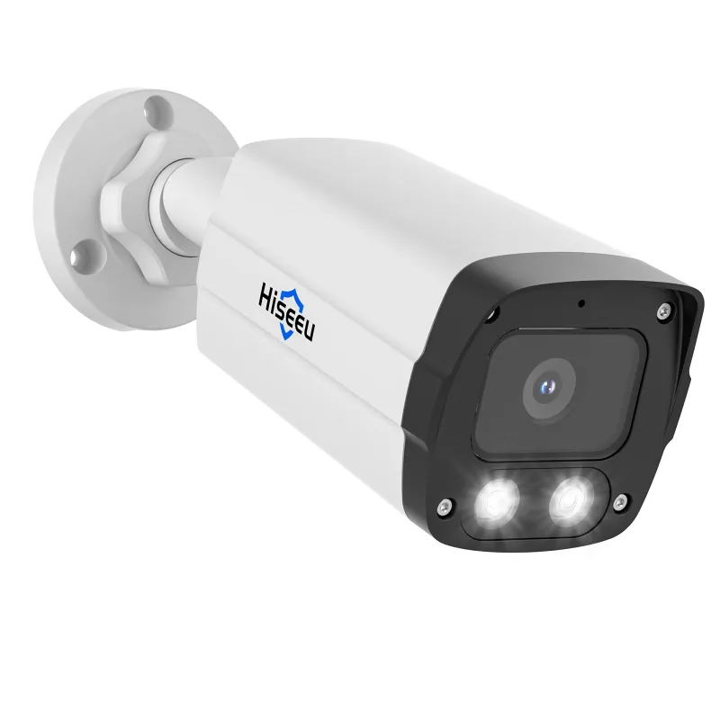 Hiseeu 4K 8MP wired PoE bullet camera with 121° wide viewing