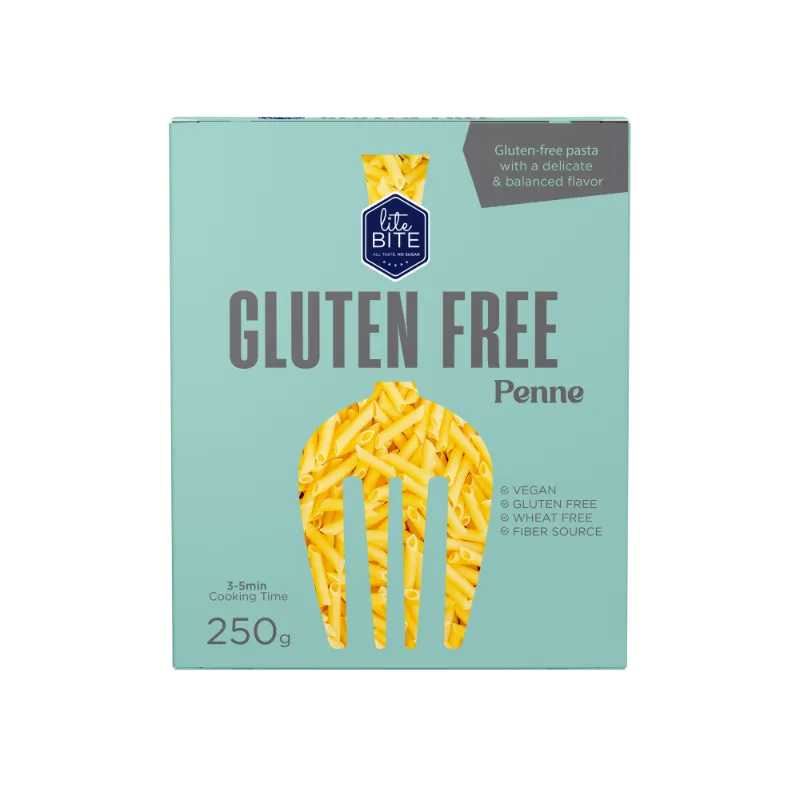 LiteBite Egypt Gluten Free Penne pasta package showing high fiber healthy pasta