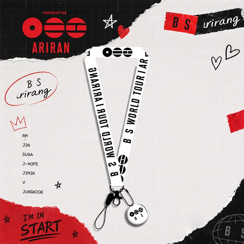 TTAesthetic ARIRANG World Tour Phone Rope Lanyard, rope lanyard with global tour design