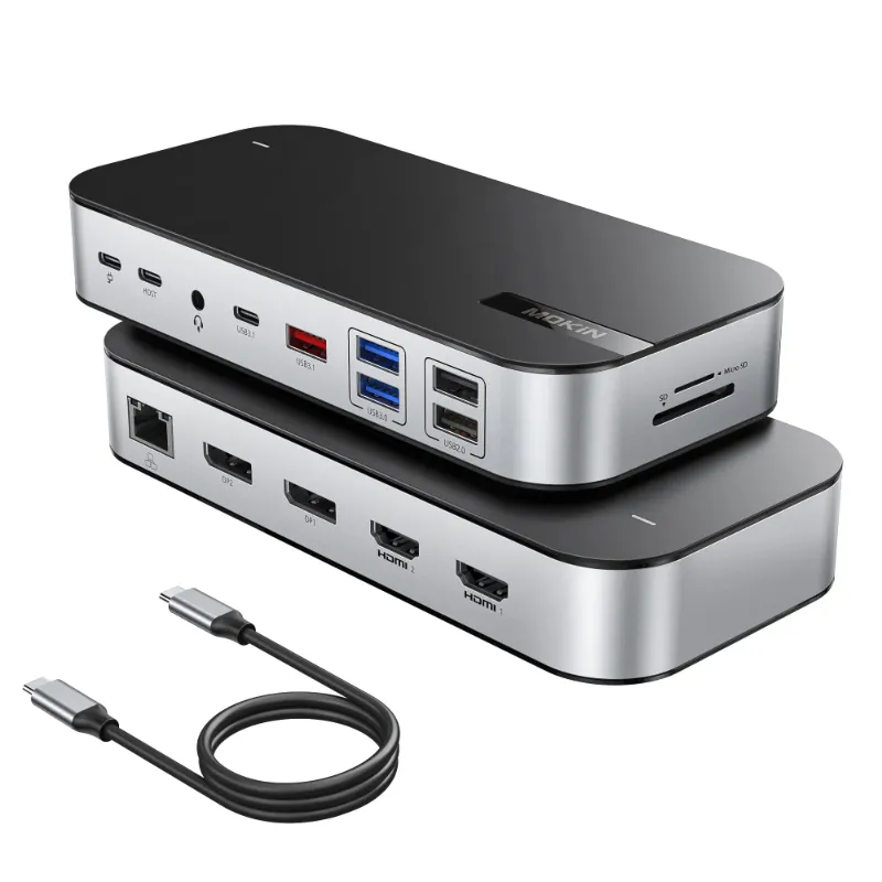 MOKiN 16-in-1 USB-C Docking Station with 8K at 60Hz display capability