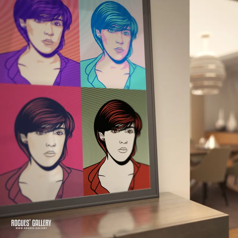 Rogues Gallery 80s Retro Project Joanne Catherall pop art print in Warhol style